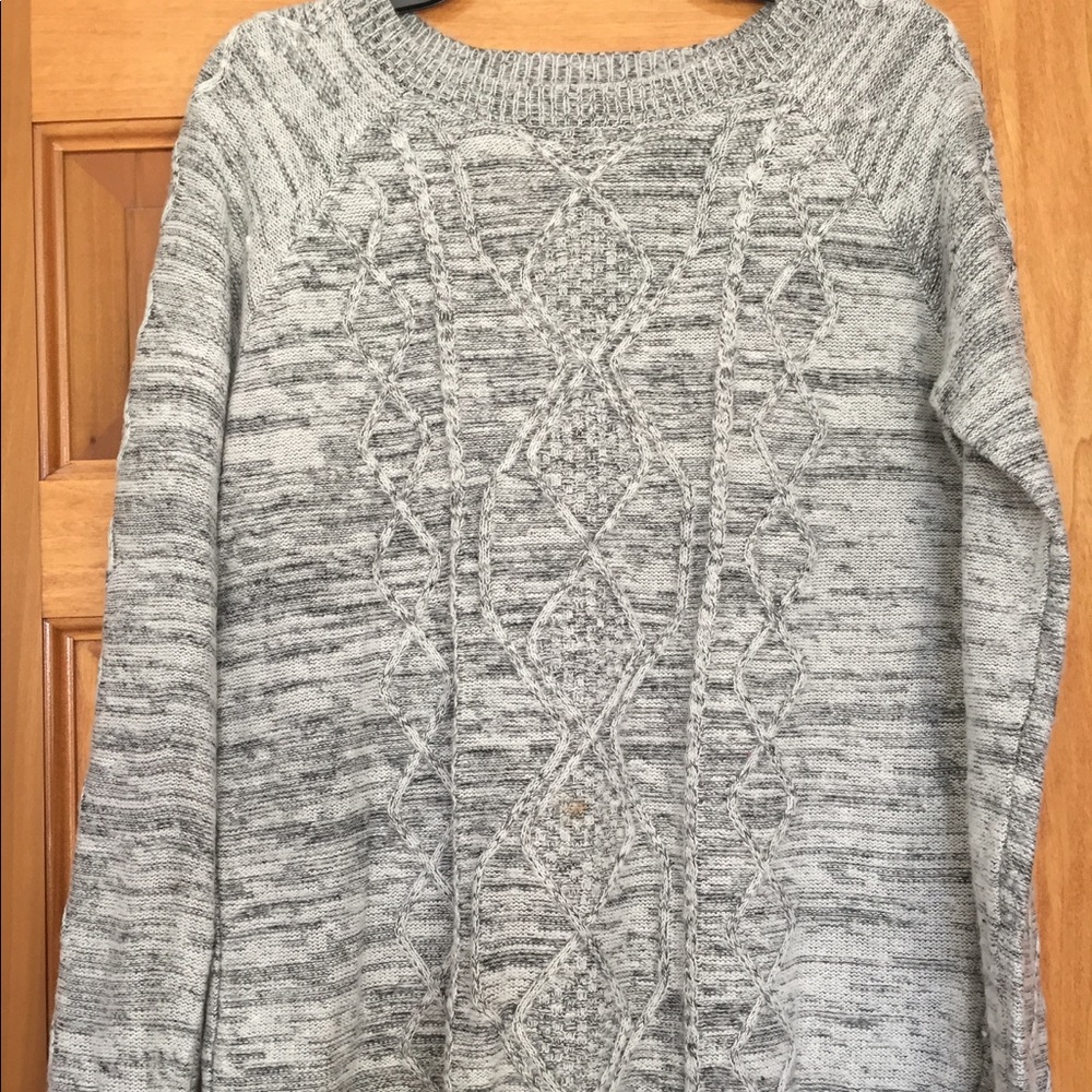 Forever 21 gray cable knit sweater